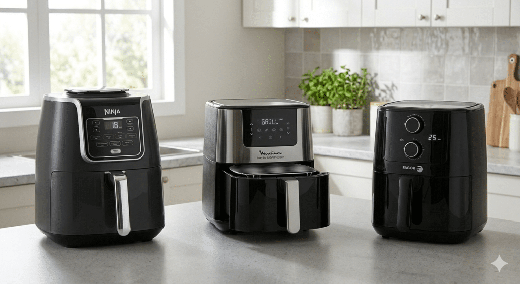 comparatif air fryer Ninja Moulinex Fagor