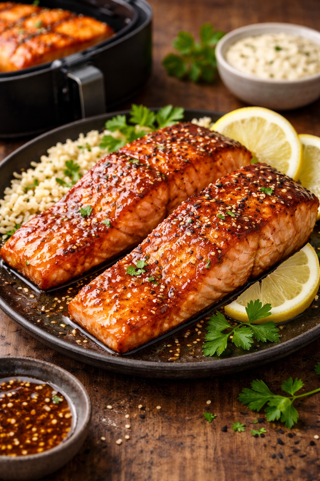 saumon laqué au miel