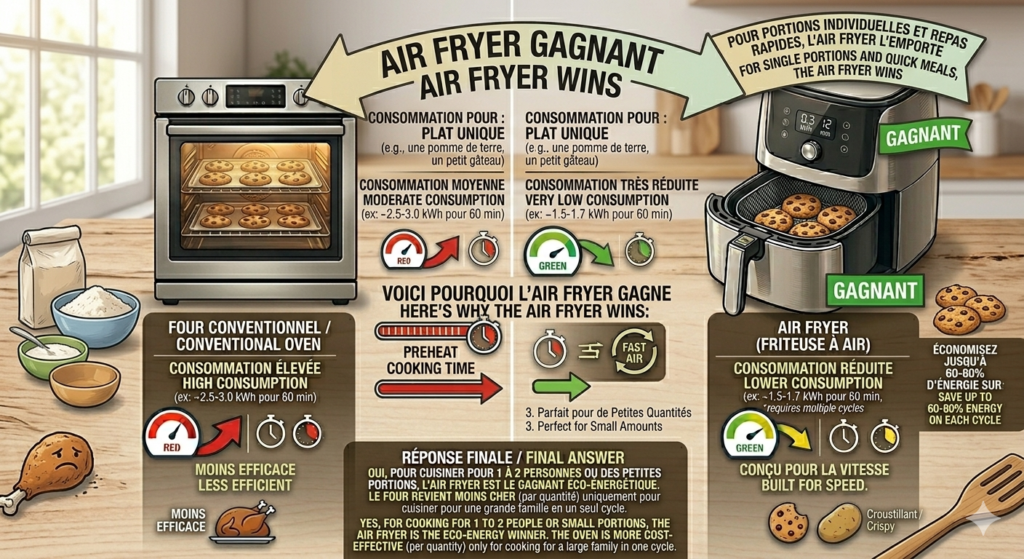 air fryer consommation électrique