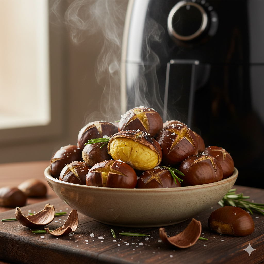 Inciser les châtaignes avant cuisson Châtaignes à l'Air Fryer