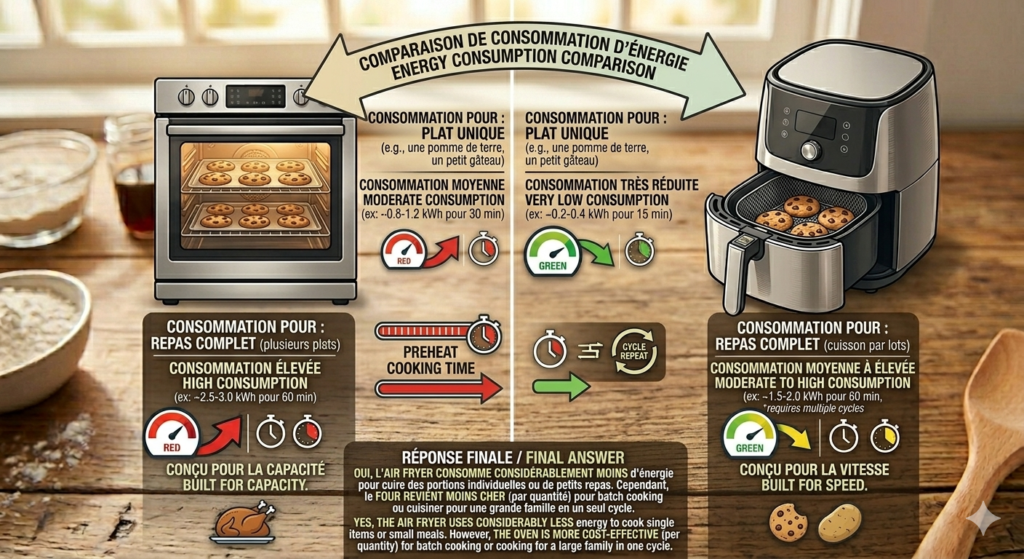 air fryer consommation électrique