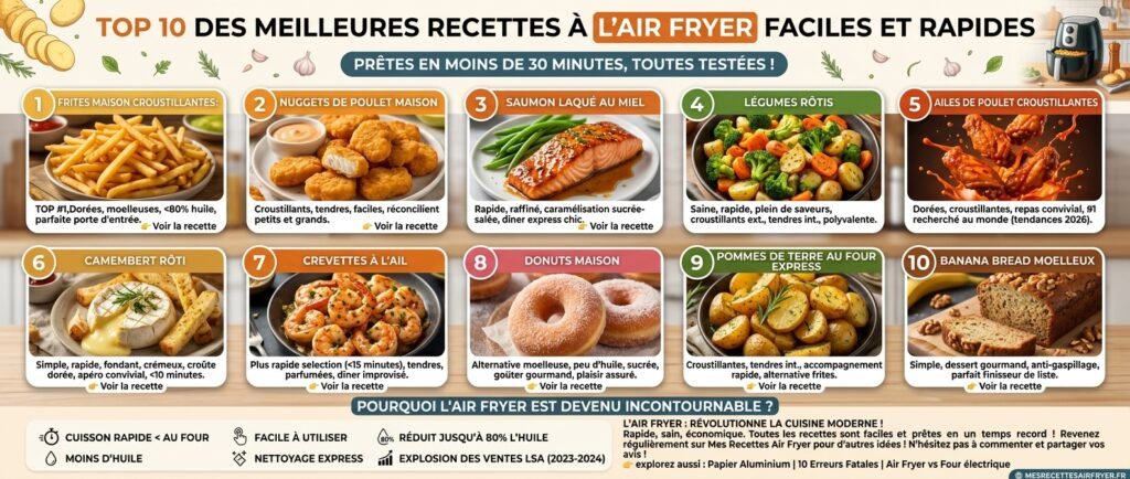 meilleures recettes à l'air fryer