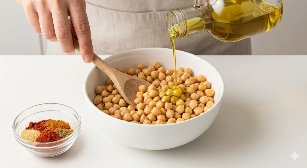 Pois Chiches Croustillants au Air Fryer