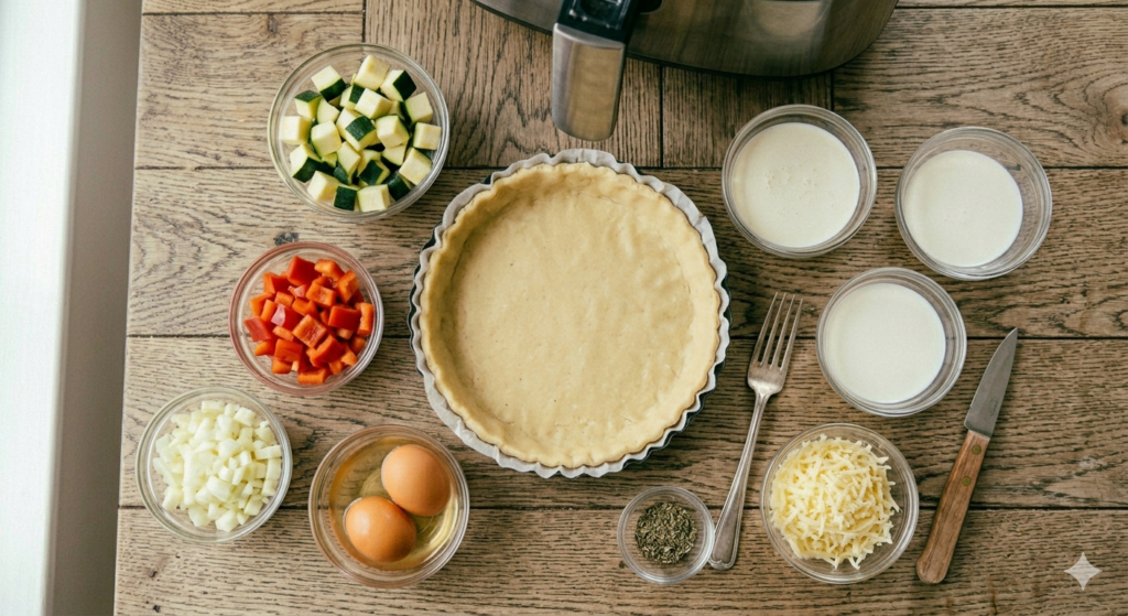 quiche aux légumes air fryer