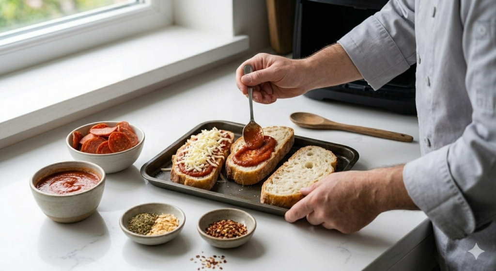 Tartine Pizza au Air Fryer