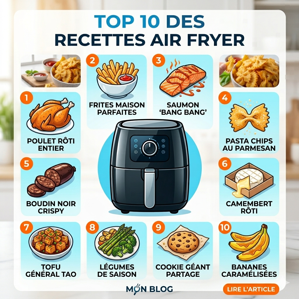 top 10 recettes air fryer