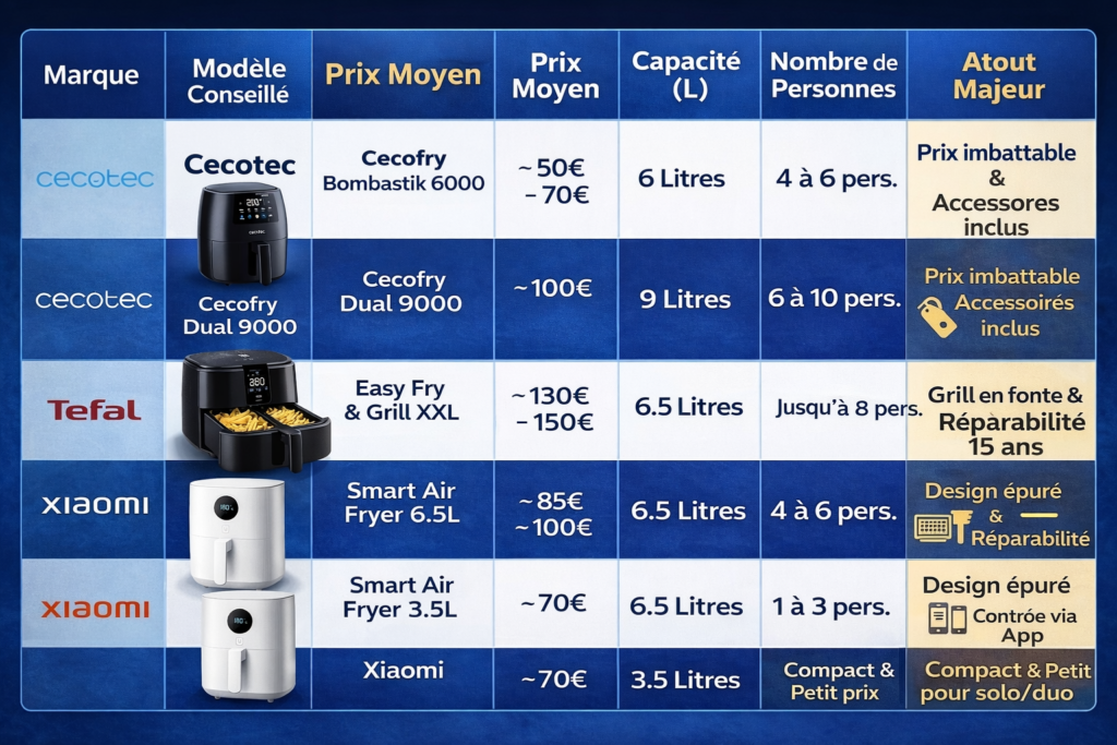 Comparatif Airfryer 2026
