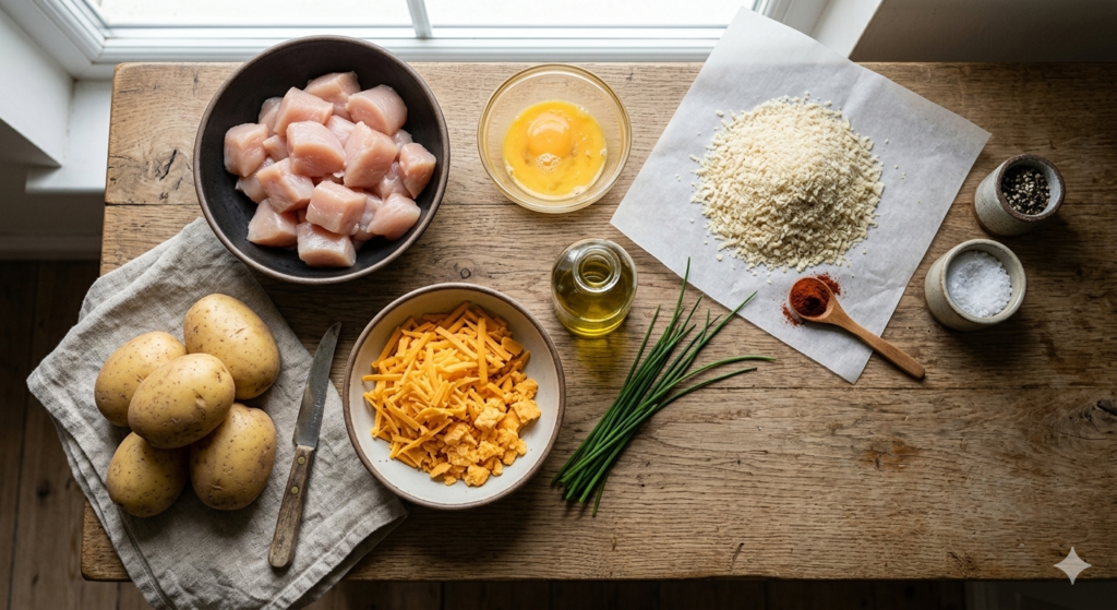 Nuggets et frites au cheddar au Airfryer
