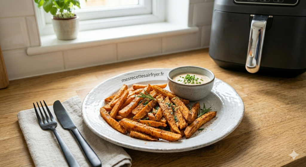 miam , Frites de patate douce au Airfryer