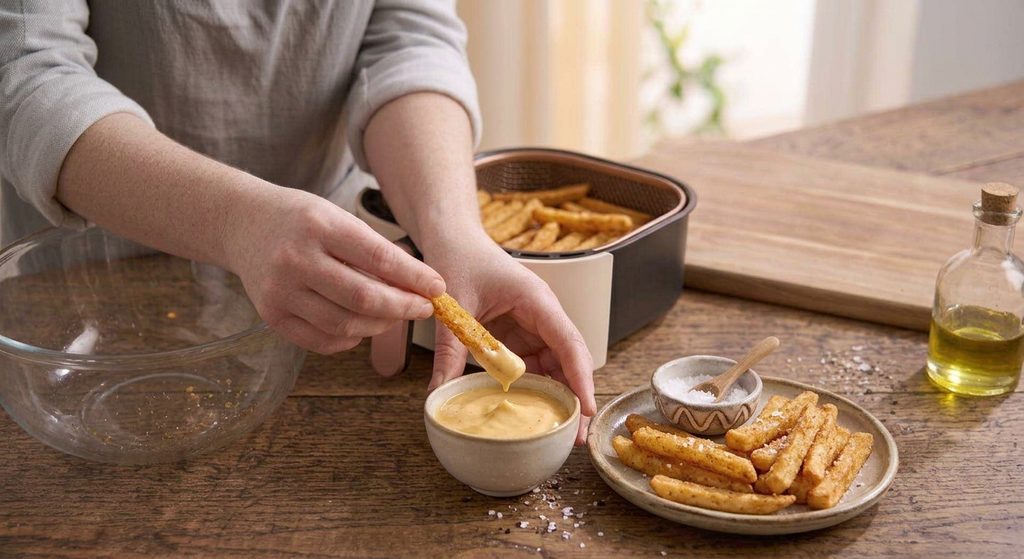 Frites Fraîches au Air Fryer sauce