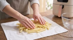 Frites Fraîches au Air Fryer sechage