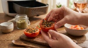 Tomates Provençales au Air Fryer cuisson