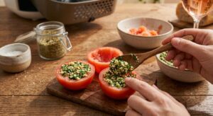 Tomates Provençales au Air Fryer persillade & garniture
