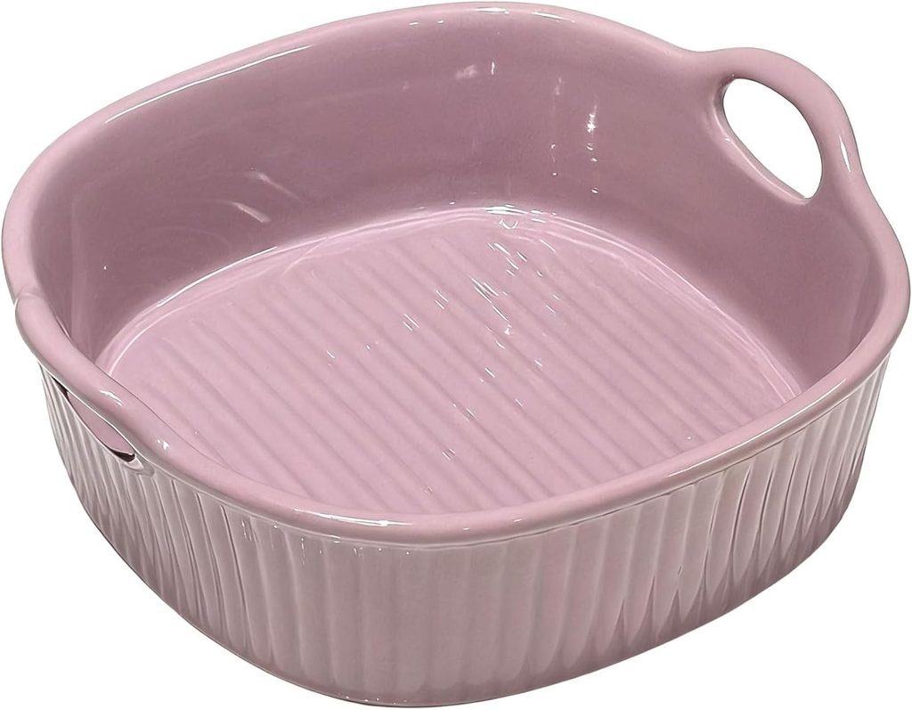 Plat à gratin rond en céramique pour friteuse à air chaud 18,5 x 16,5 x 5,5 cm, plat à lasagnes, plat à lasagnes, moule rond émaillé multicolore pour lasagnes, frites, soupe