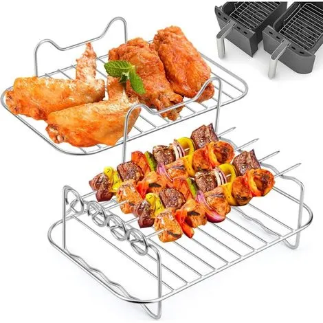 Brochettes de Bœuf au Air Fryer Support multifonction double niveau avec brochette
