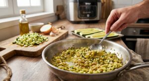 preparation chair courgettes farcies