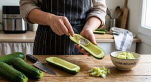 preparation courgettes farcies