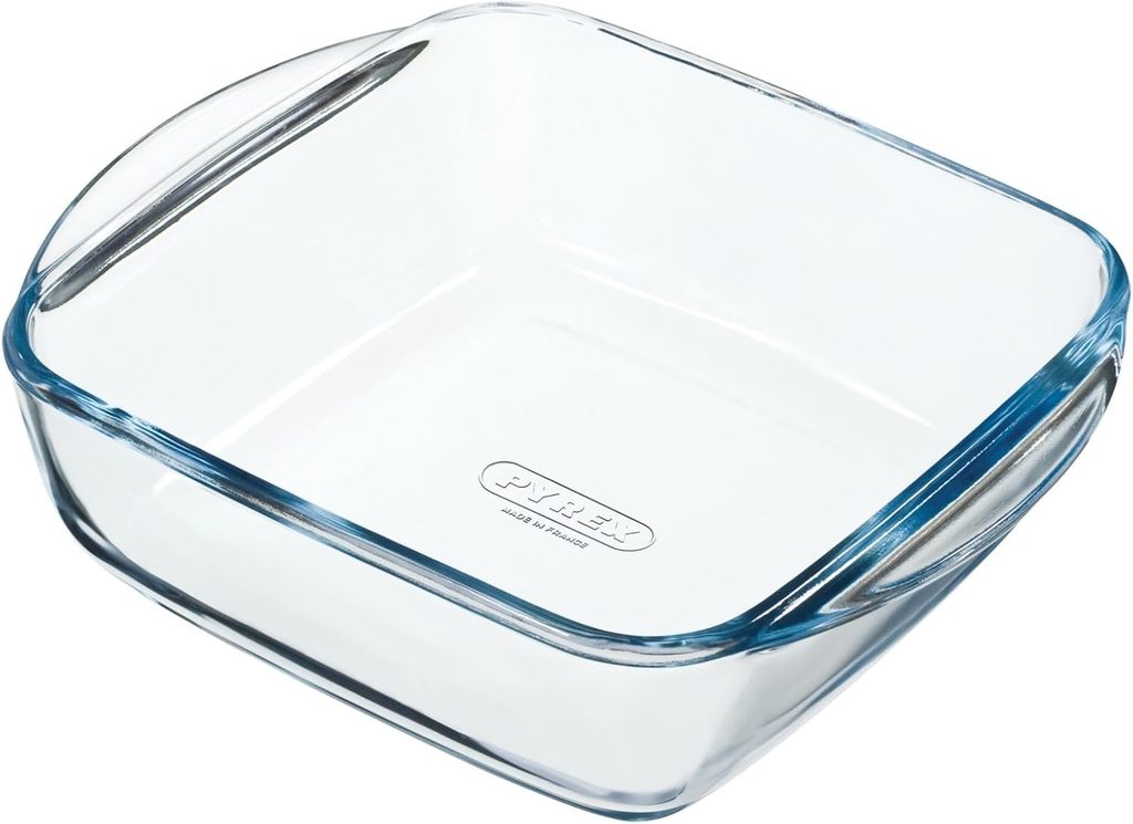 PYREX, ideal Airfryer, Plat à Four, Verre Borosilicate ultra Résistant, 20x17 cm, 1L, Cuisson Homogène, Compatible Air Fryer, Micro-ondes, Congélateur et Lave-Vaisselle