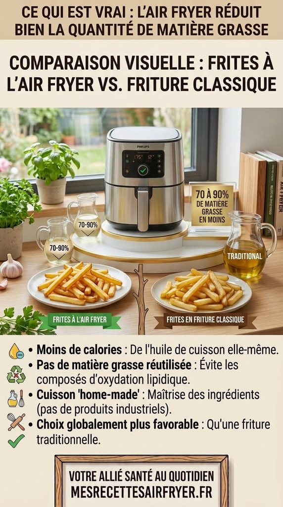 Air Fryer et la Santé : moins d'huile !