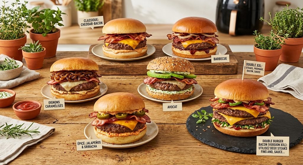 Burger Minute Air Fryer avec Bacon : la Recette Ultra Rapide et Gourmande