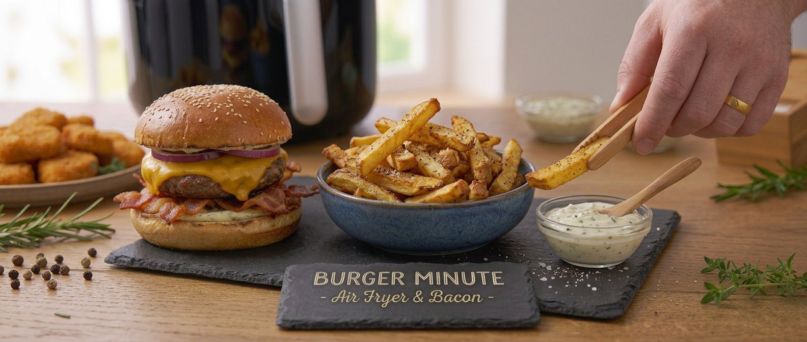 Burger Minute Air Fryer avec Bacon