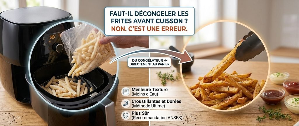 Frites Surgelées Air Fryer : décongeler les frites avant cuisson
