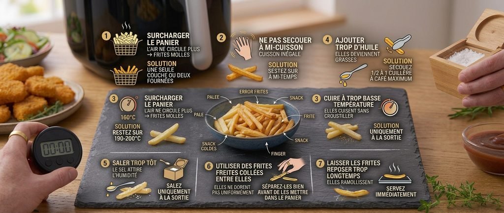 Frites Surgelées Air Fryer : Les 7 erreurs qui rendent tes frites molles