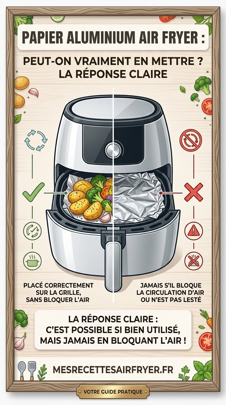 Papier Aluminium dans l&rsquo;Air Fryer : Peut-on Vraiment en Mettre ? La Réponse Claire