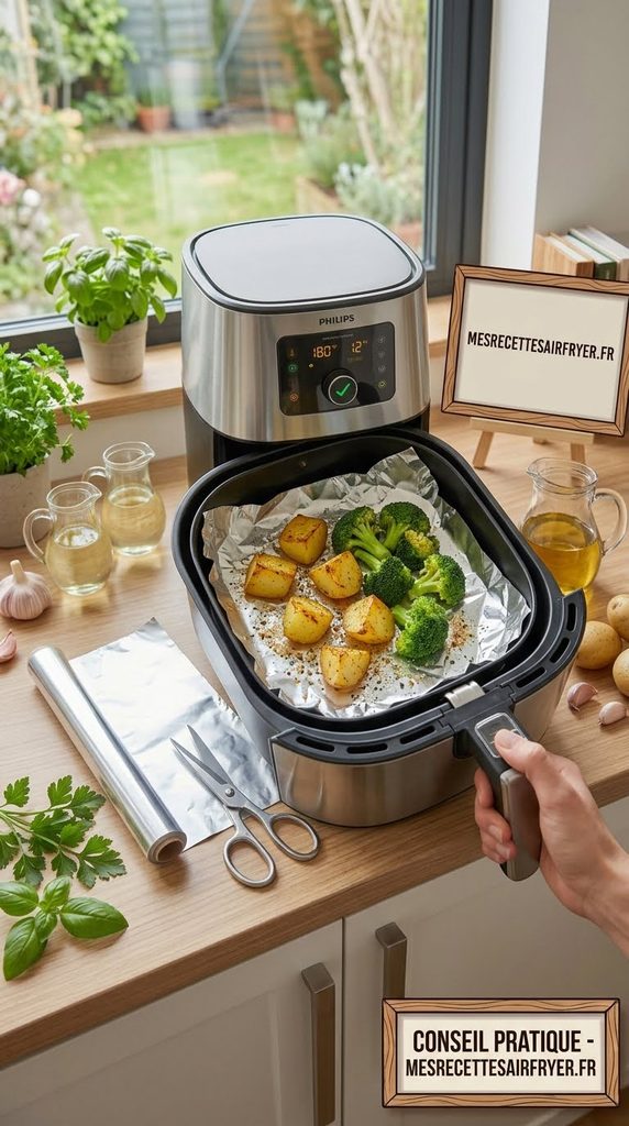 Papier Aluminium dans l'Air Fryer, comment l'utiliser !