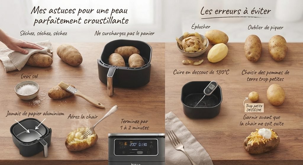 pomme de terre garnie au air fryer astuce et erreur !