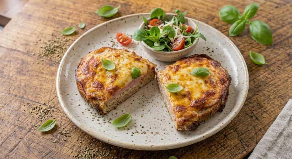 Tartine jambon fromage gratinée à l’air fryer