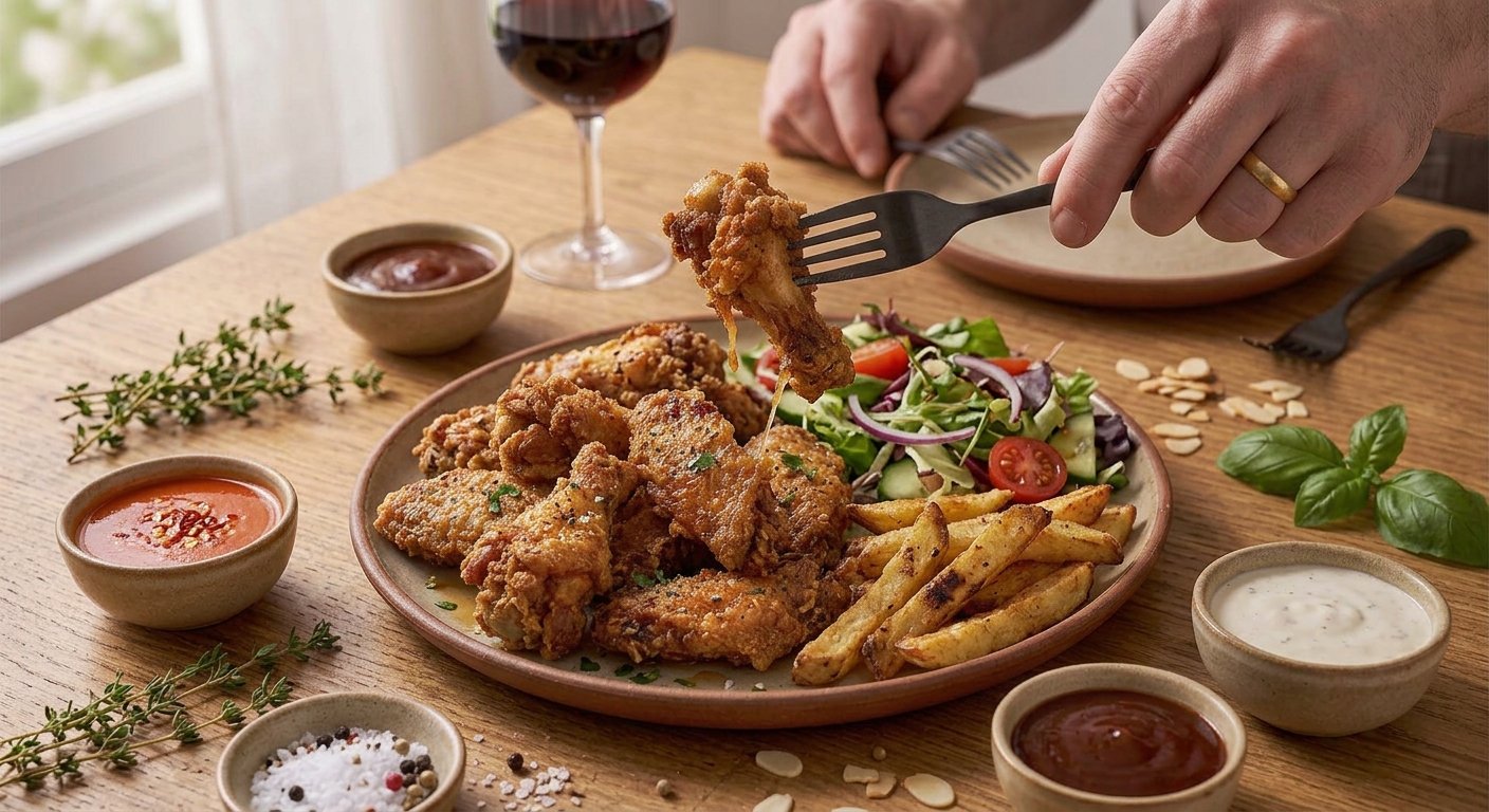 Ailes de Poulet Air Fryer Croustillantes chaud