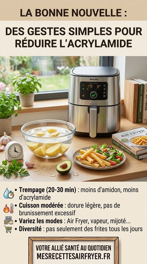 air fryer et la sante : des gestes simples pour réduire l'acrylamide