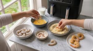 Crevettes Panées à l'Air Fryer