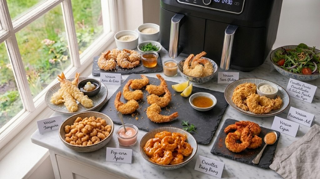 Crevettes Panées à l'Air Fryer et ces variantes !