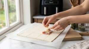 Feuilletés Jambon Fromage au Air Fryer