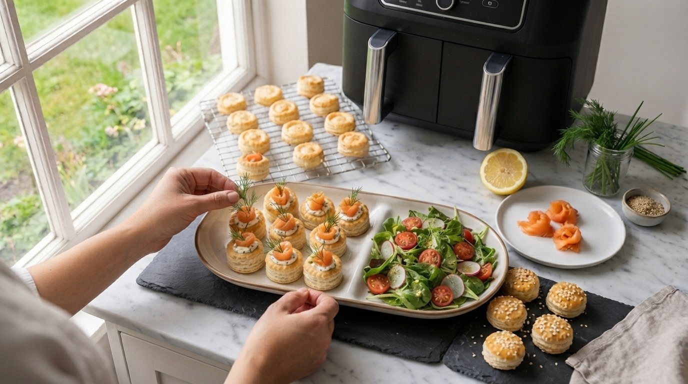 Mini Feuilletés au Saumon Fumé au Air Fryer