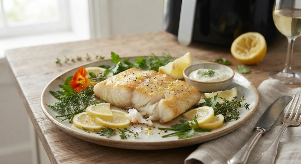Dos de cabillaud à l'air fryer